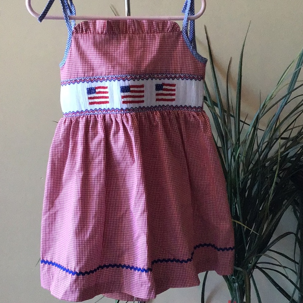 2 Pc Red Gingham Outfit Sz 4